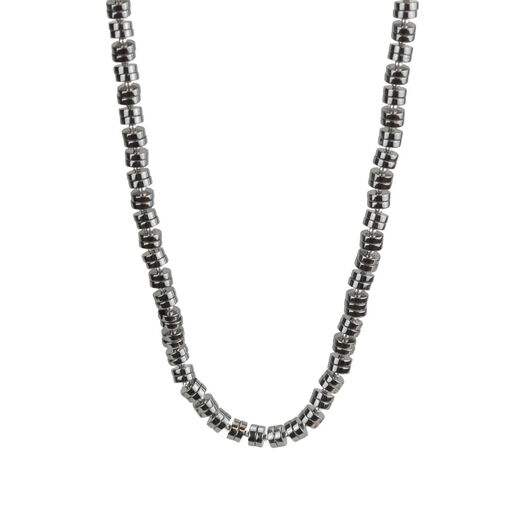 Hematite beaded necklace by Mounir